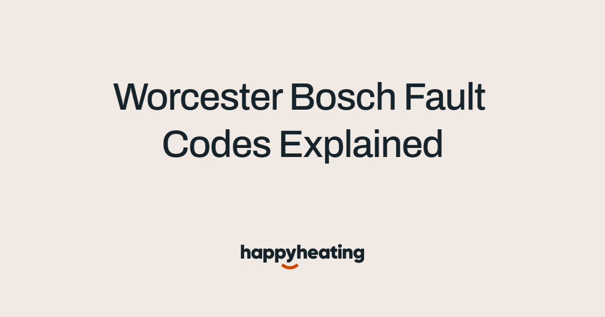 Worcester Bosch Boiler Fault Codes Explained